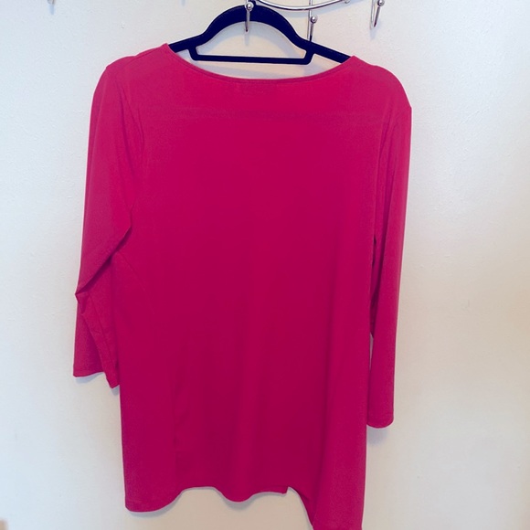 Susan Graver modern Essential Liquid knit tunic with button - Picture 3 of 5